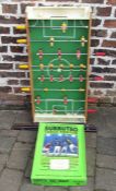 Subbuteo table soccer and a table football game