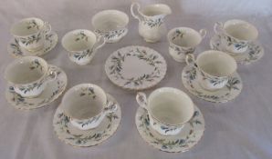 Royal Albert 'Brigadoon' part tea service consisting of 6 saucers, 8 cups, 2 side plates, milk jug