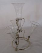 Silver plate glass epergne H 35 cm