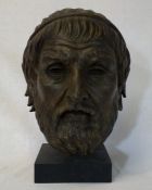 Replica resin bust of Sophocles, cast from the ori