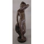 Art Deco style plaster of paris figure of a naked woman H 55 cm
