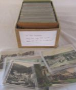 Box of approximately 350 UK topographical postcards inc 5 letter cards