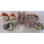 Oriental ceramics (af), collectors plates etc