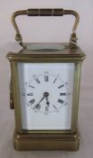 French brass carriage clock H 9.5 cm