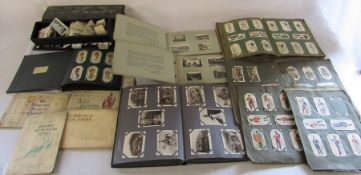 Quantity of cigarette cards inc Senior Service black and white topographical cards, Will's &