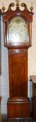 Victorian 8 day longcase clock in an oak case maker Thomas Wilson Spalding H 215cm