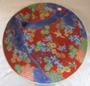 Early 20th century Imari charger decorated with birds and flowers D 41 cm