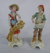 Pair of Goebel figurines of a sowing & harvesting couple signed S Bochmann (1603721 & 1603821) H