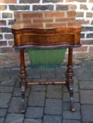 Victorian burr walnut veneer serpentine fronted ga