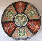 Large Chinese Imari pattern charger D 47 cm