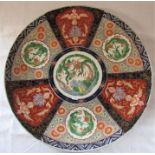 Large Chinese Imari pattern charger D 47 cm