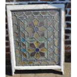 Leaded stain glass window panel