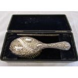 Cased silver backed comb and hairbrush Birmingham 1905