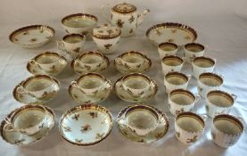 18th century Caughley porcelain blue and gilt Dres