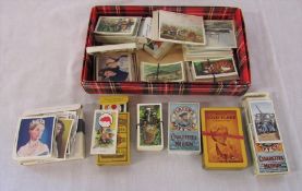 Selection of cigarette cards and tea cards inc Godfrey Phillips, John Player & Ching's silk cut