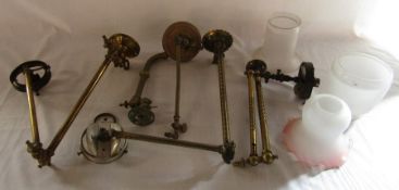 Selection of brass vintage gas fittings etc