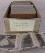 Box of approximately 350 actress postcards dating from early 1900s