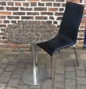 Modern granite top table & a chair