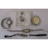 Selection of silver jewellery inc watches