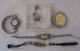Selection of silver jewellery inc watches