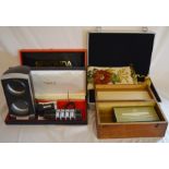 Aluminium carry case for watches (as new), Sekonda & Timex cases, double automatic watch winder,