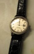 Ladies Omega Constellation automatic wrist watch with leather strap