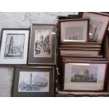Quantity of framed Lincolnshire etchings/prints