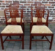Set of 4 Georgian style mahogany dining chairs