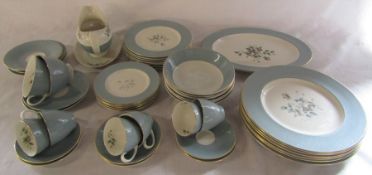 Royal Doulton 'Rose Elegans' part dinner service (wear to some pieces and some af)
