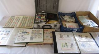Large quantity of stamp albums, loose stamps and FDCs