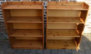 2 pine bookcases