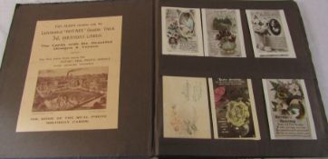 Vintage stock album of greeting postcards from W S Critchley 41 Albert road Widnes (ceased trading