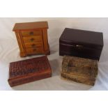 4 jewellery boxes