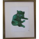Andy Warhol (1928-1987) lithographic print of a cat published by Neues in association with The