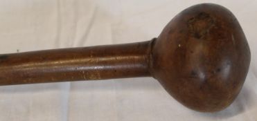 19th c. Zulu knobkerrie throwing club overall length 55cm