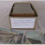 Box of approximately 350 UK topographical postcards dating from early 1900s onwards