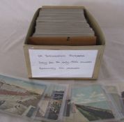 Box of approximately 350 UK topographical postcards dating from early 1900s onwards