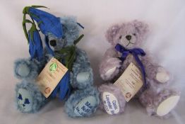 2 limited edition Hermann teddy bears - Classic Lavender 235/250 and Blue Bell 22/500 (both boxed) H