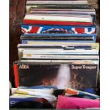 Selection of easy listening and pop 33 rpm LPs and 7" singles