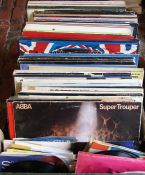 Selection of easy listening and pop 33 rpm LPs and 7" singles