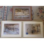 3 William Russell Flint prints 55 cm x 43 cm (size including frame)