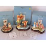 3 boxed Border Fine Arts Beatrix Potter limited edition figures - The Tailor of Gloucester 55/