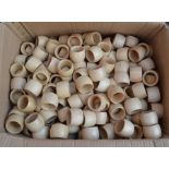 Large quantity of wooden serviette / napkin rings