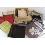 Box of fabric pieces suitable for craft work