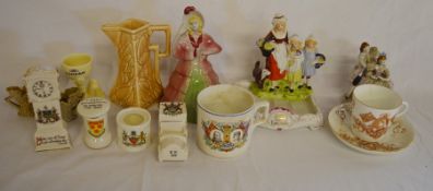 Various ceramics including crested china, royal memorabilia etc