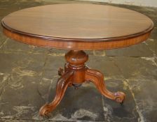 Victorian mahogany tilt top table
