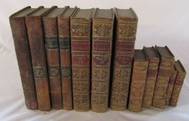 Various books inc Itinerary of John Leland, Collins Peerage, Work of Peter Pindar 1809 etc