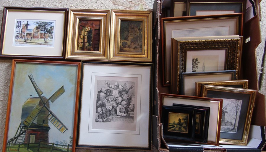 Quantity of assorted framed prints