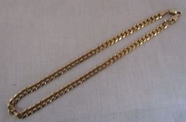 9ct gold curb chain necklace L 46 cm weight 38.1 g