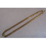 9ct gold curb chain necklace L 46 cm weight 38.1 g